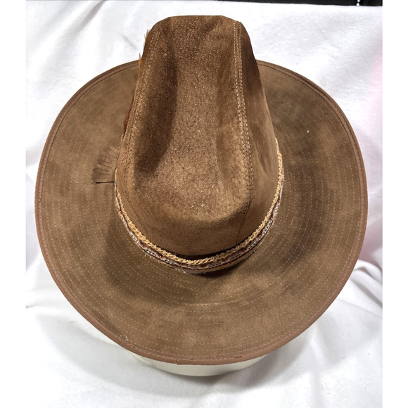 Vintage Stetson Canadian Suede Western Cowboy Hat W/Feather JBS Pin 7 1/2 main image 16